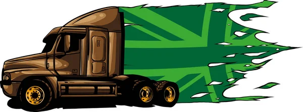 Semi Caminhão Veículo Vetor Ilustração — Vetor de Stock