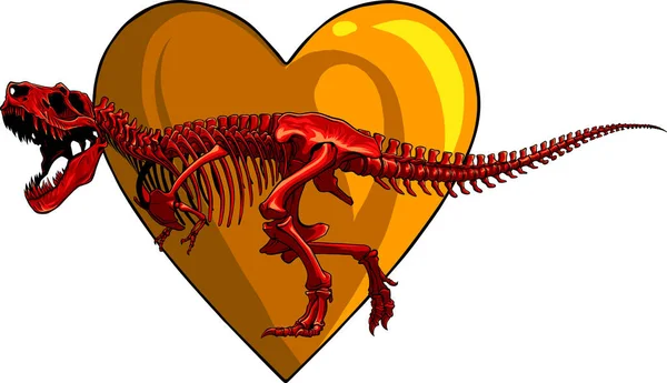 Imagen Del Esqueleto Tyrannosaurus Ilustración Vectorial — Archivo Imágenes Vectoriales