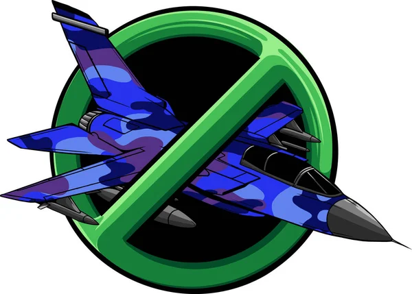 Vector Cartoon Militaire Straaljager Vliegtuig — Stockvector