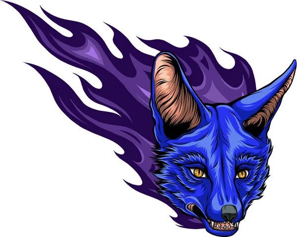 Fox Head Mascot Vector Illustration — Stock Vector
