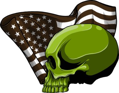 İnsan kafatası vektör çizimi tasarımı