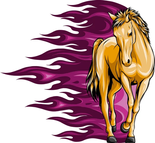 Διανυσματική Απεικόνιση Χρωματισμένου Αλόγου — Διανυσματικό Αρχείο