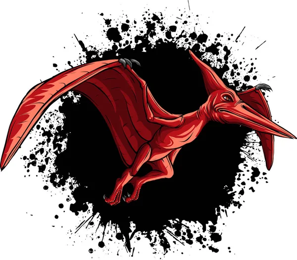 Illustration Pteranodon Flying Dinosaur — Stock Vector