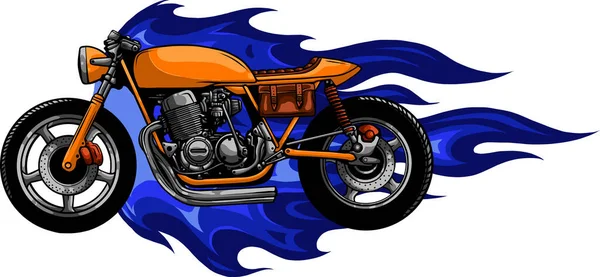 Cafe Racer Motorcykel Vektor — Stock vektor