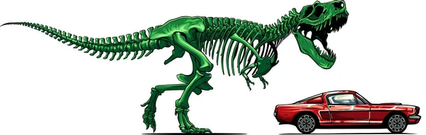 ティラノサウルス スケルトン画像 ベクター画像 — ストックベクタ