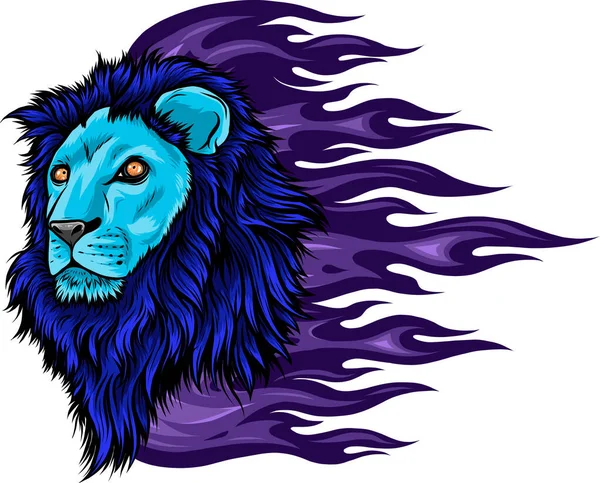 Lion Head Vector Diseño Ilustración — Vector de stock