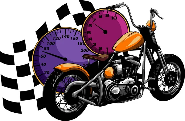 Motorcycle Chopper Vector Illustration Design — Stock Vector
