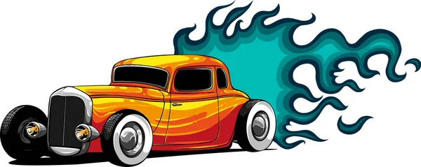 Disegno Hot Rod Auto Vettoriale Illustrazione — Vettoriale Stock