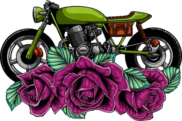 Cafe Racer Motorrad Vektor — Stockvektor