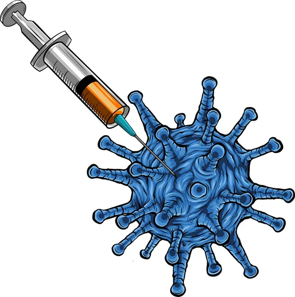 Απεικόνιση Της Σύριγγας Για Σχεδιασμό Εμβολιασμού — Διανυσματικό Αρχείο