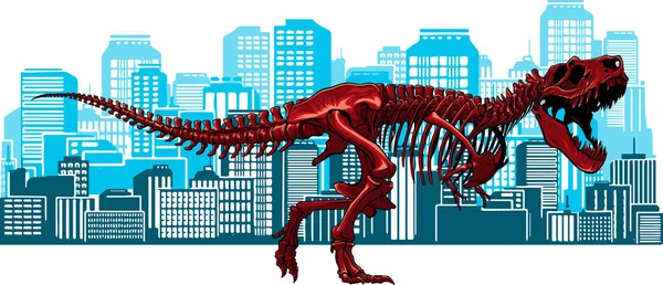 ティラノサウルス スケルトン画像 ベクター画像 — ストックベクタ