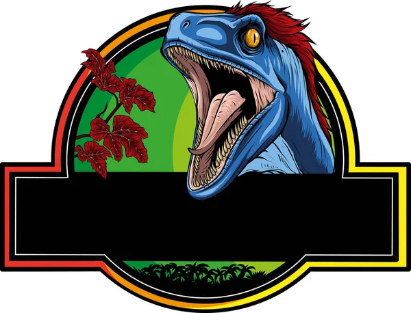 Velociraptor Dinosaur Vector Illustration Design — Image vectorielle