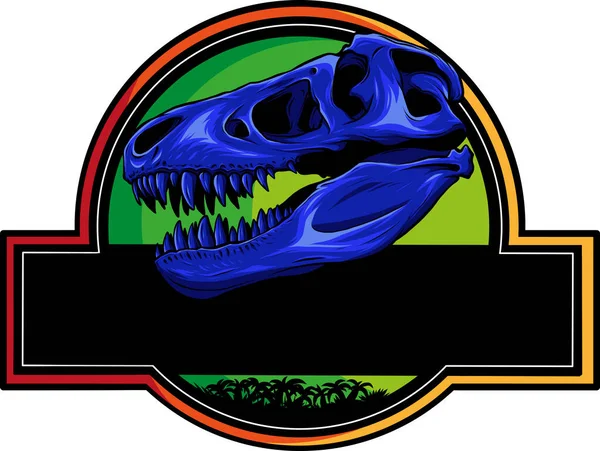 Cráneo Dinosaurio Tiranosaurio Rex Ilustración Vectorial — Archivo Imágenes Vectoriales