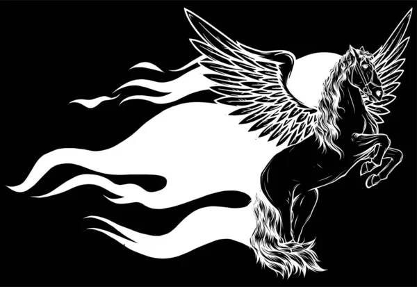 Ilustración Vectorial Del Diseño Pegasus — Vector de stock