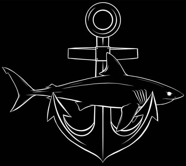 Векторная Иллюстрация Логотипа Акулы — стоковый вектор