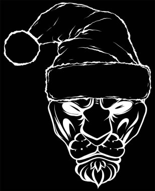 Noel aslanı şapkalı