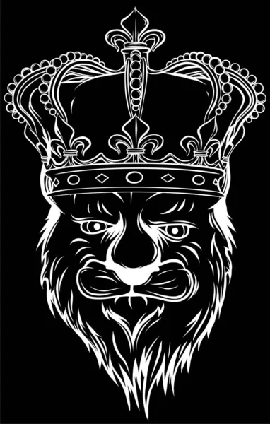 Heraldic Lion Head Vector Illustration — Vettoriale Stock