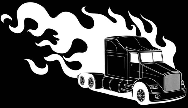 Truck Logo Design Inspiration Design Element Logo Poster Card Banner — Vetor de Stock