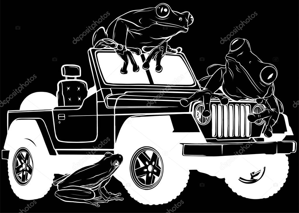 Vector illustration of Terrain vehicle logo design template