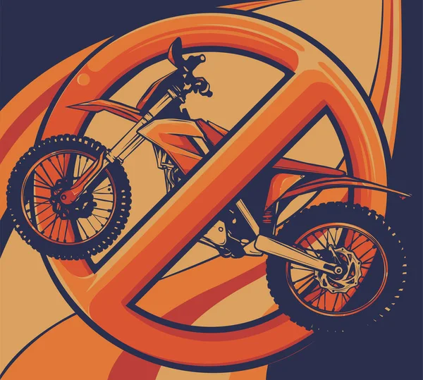 Illustration Vélo Enduro Sportif Plat Pour Des Excursions Extrêmes Travers — Image vectorielle