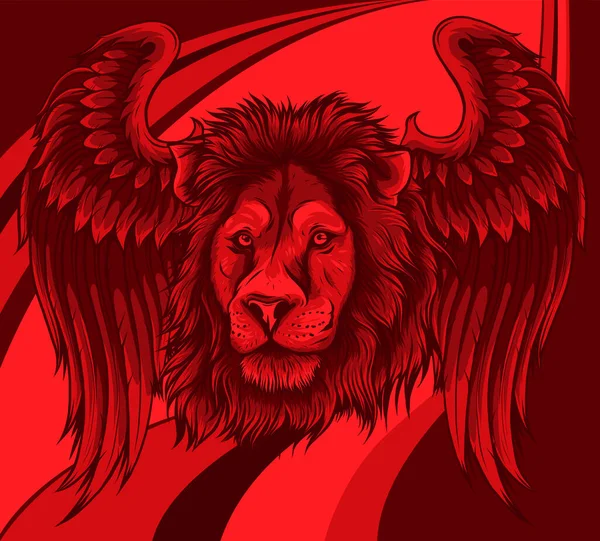 Illustration Vectorielle Lion Coloré — Image vectorielle