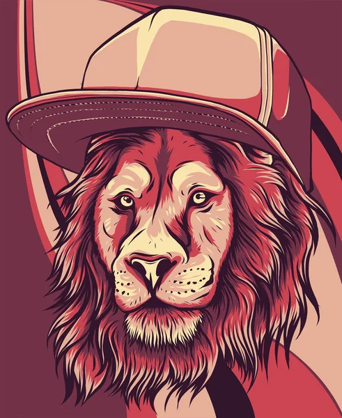 Ilustração Vetorial Leão Colorido — Vetor de Stock