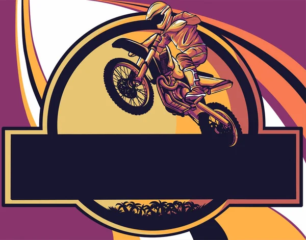 Illusztráció Egy Lapos Sport Enduro Kerékpár Extrém Kirándulások Hegyekben — Stock Vector