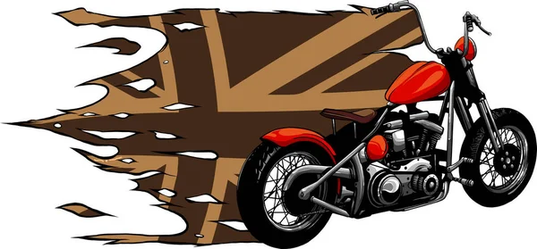 Ilustración Vectorial Motocicleta Color — Vector de stock