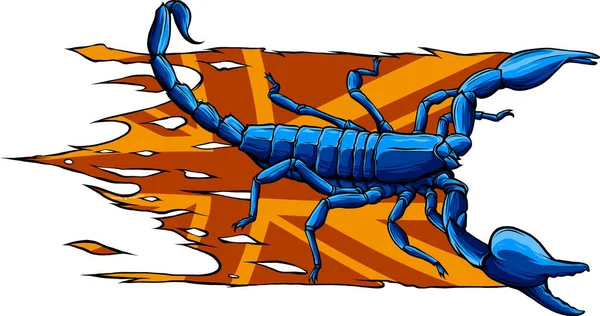 Ilustracja Skorpion Flagą Zjednoczonego Królestwa — Wektor stockowy