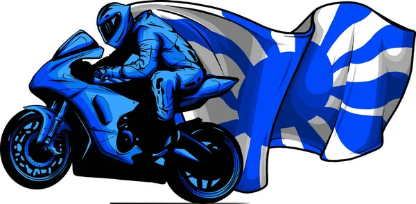 Illustration Motorbike White Background — Stock Vector