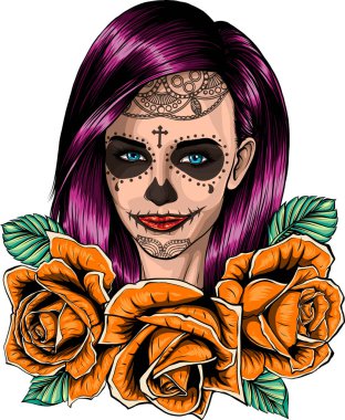 Güllü Kurukafa Kadın 'ın çizimi