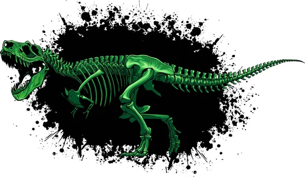 Esqueleto Tiranossauro Rex Rex Ilustração Vetor Cor —  Vetores de Stock
