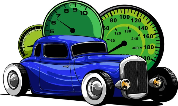 Illustrazione Americano Hot Rod Auto — Vettoriale Stock