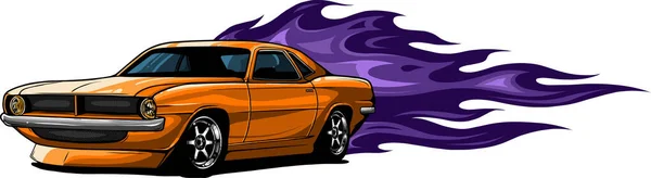 Απεικόνιση Του Αυτοκινήτου Μυών Φλόγες — Διανυσματικό Αρχείο