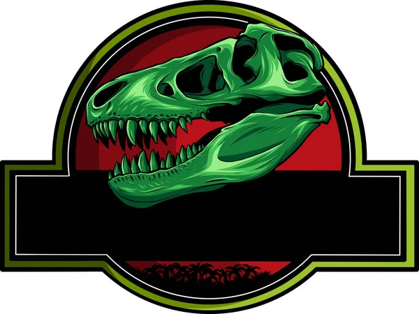 Ilustración Dinosaurio Cráneo Rex — Archivo Imágenes Vectoriales
