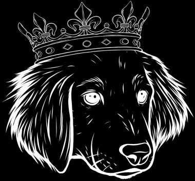 Baş köpeğin vektör illüstrasyonu