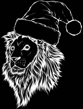 Aslan başı çizim çizim vektörü