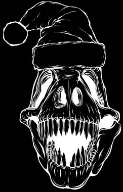 Siyah beyaz çizgili dinozor kafası