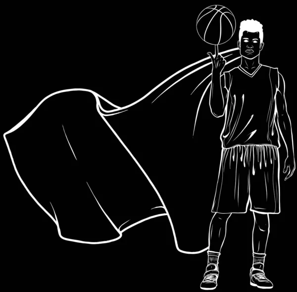 Баскетболіст Дії Ячем — стоковий вектор