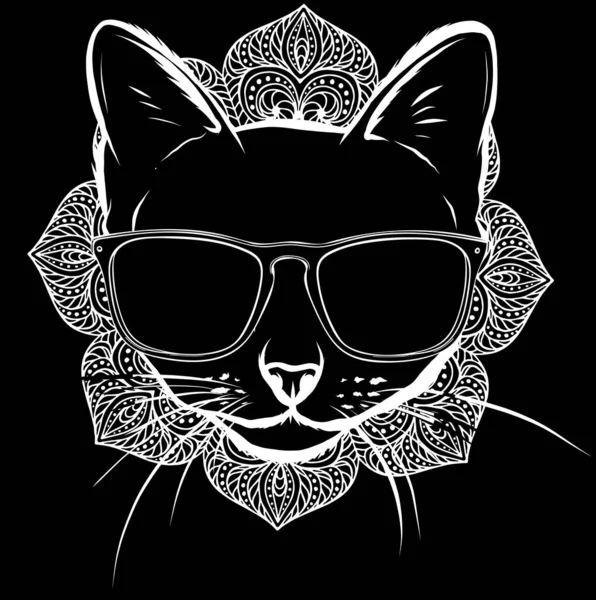 Silhouette Cat Vector Illustration — Stock Vector