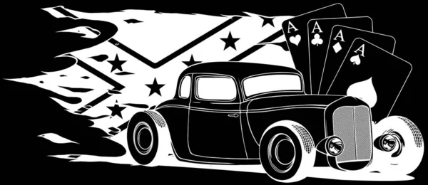 Икона Хот Стержня Иллюстрация Вектора Стиля Линии Иконка Автомобиля — стоковый вектор