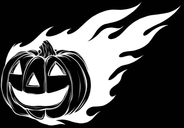 Halloween Tökfej Vektor Illusztrációjának Kialakítása — Stock Vector