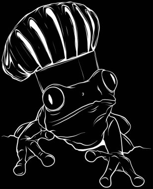 Siyah beyaz çizgili kurbağa.