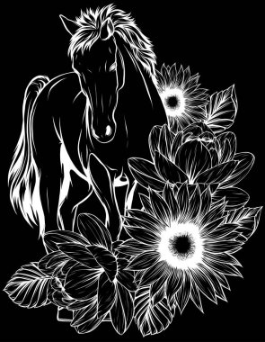 Tasarım aşamasındaki atın çizimi