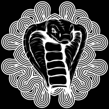 Çizgideki Kobra başlığının çizimi