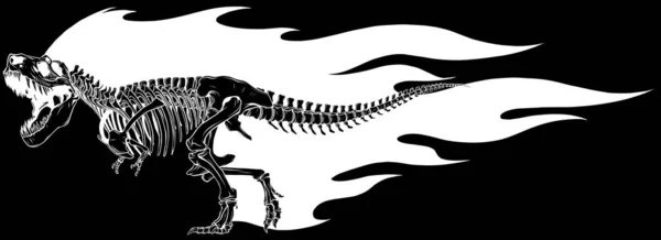 Tyrannosaurus Rex Σκελετός Δεινοσαύρου — Διανυσματικό Αρχείο