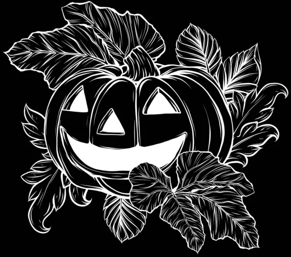 Halloween Tökfej Vektor Illusztrációjának Kialakítása — Stock Vector