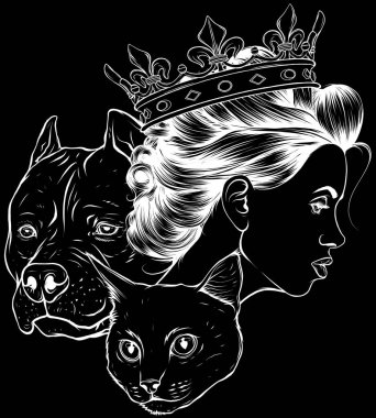 Vektör kadın yüzü. Kıvırcık saç stili. Uzun dalgalı bukleli güzel bir kız..