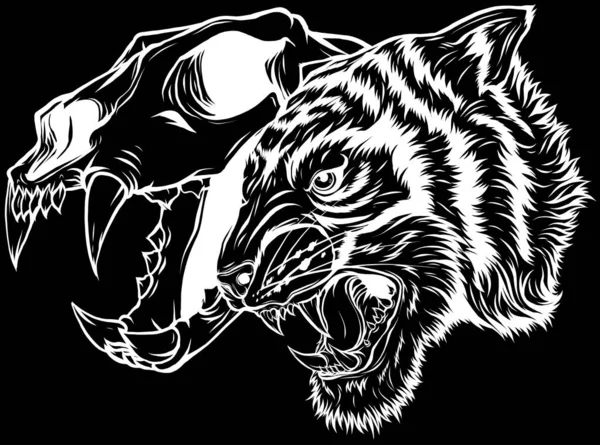 Εικόνα Κεφαλής Τίγρης Διανυσματική Απεικόνιση — Διανυσματικό Αρχείο