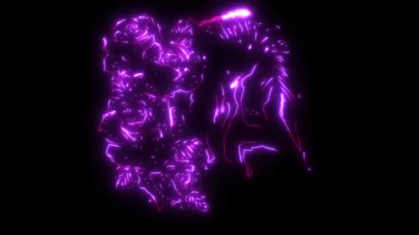 Neon Rengi Güllerle Dolu Zebra Kafası — Stok video